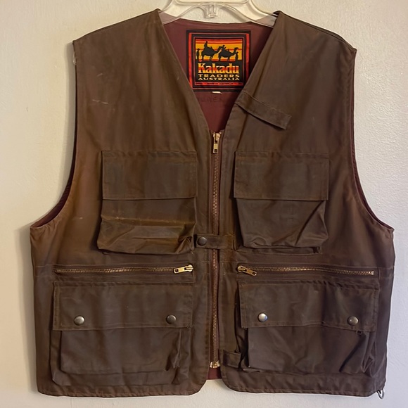 Kakadu Jackets & Coats Kakadu Traders Australia Men Brown Cotton Oilskin Hunting Tactical
